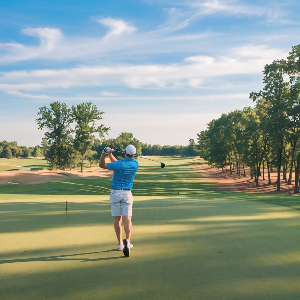 golfer play in golf courses