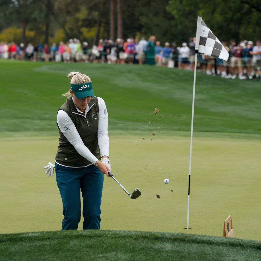 sincere golfer with a lady golfer