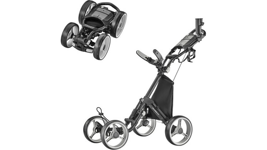 CaddyTek Explorer V8 - SuperLite 4 Wheel Golf Push Cart