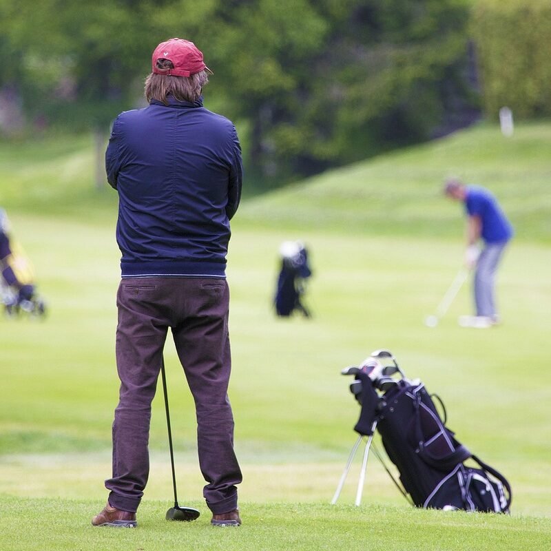 golf, nature, golfer